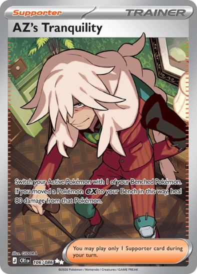 AZ's Tranquility 106/086 - Full Art Ultra Rare - Mega Evolution: Chaos Rising