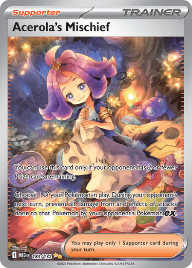 Acerola's Mischief 183/132 - Special Illustration Rare - Mega Evolution: Base Set