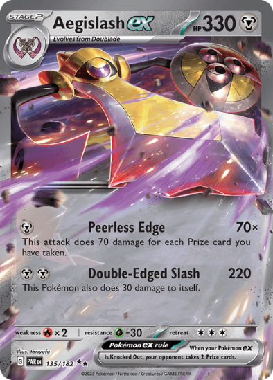 Aegislash ex 135/182 - Ultra Rare - Scarlet & Violet Paradox Rift