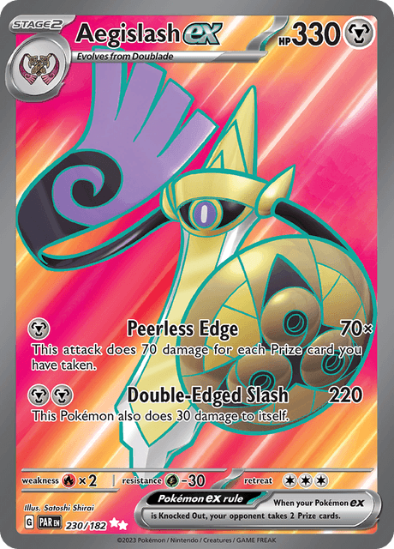 Aegislash ex 230/182 - Full Art Ultra Rare - Scarlet & Violet Paradox Rift