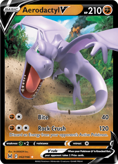 Aerodactyl V 092/196 - Ultra Rare - Lost Origin