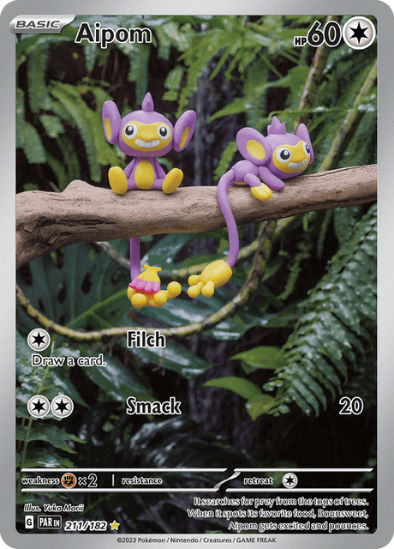 Aipom 211/182 - Illustration Rare - Scarlet & Violet Paradox Rift