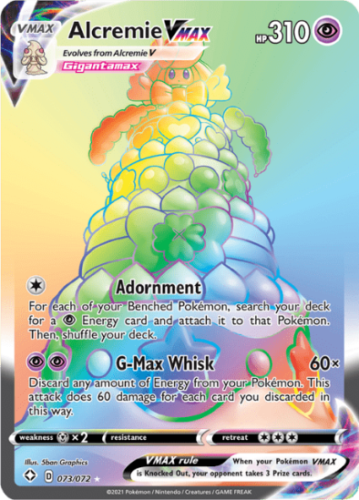 Alcremie VMAX 073/072 - Rainbow Ultra Rare - Shining Fates
