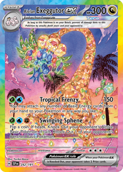 Alolan Exeggutor ex 242/191 - Special Illustration Rare - Scarlet & Violet Surging Sparks