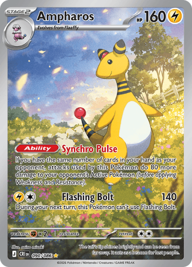 Ampharos 090/086 - Illustration Rare - Mega Evolution: Chaos Rising