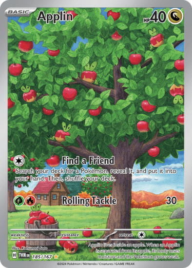 Applin 185/167 - Illustration Rare - Scarlet & Violet Twilight Masquerade