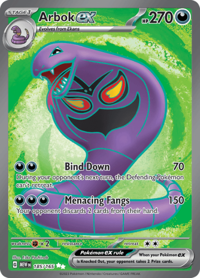 Arbok ex 185/165 - Full Art Ultra Rare - Scarlet & Violet 151