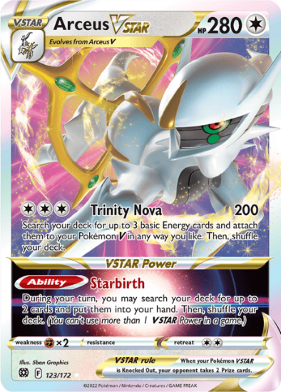 Arceus VSTAR 123/172 - Ultra Rare - Sword & Shield Brilliant Stars