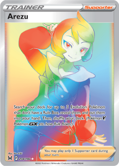 Arezu 204/196 - Rainbow Ultra Rare - Lost Origin