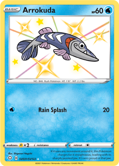 Arrokuda SV031/SV122 - Rare Shiny Holo - Shining Fates