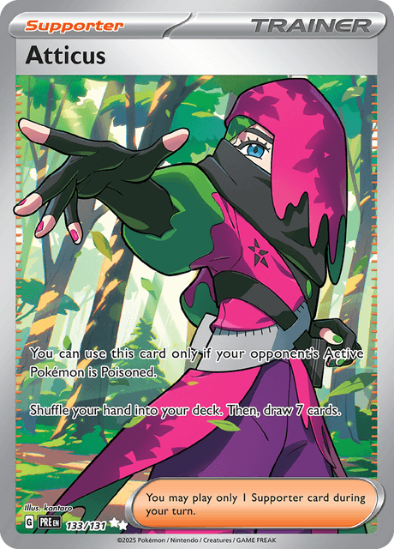 Atticus 133/131 - Full Art Ultra Rare - Scarlet & Violet: Prismatic Evolutions