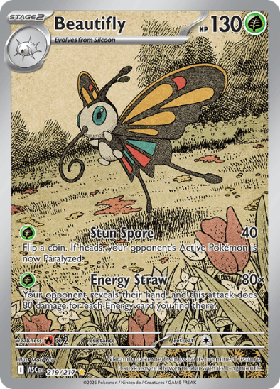 Beautifly 219/217 - Illustration Rare - Mega Evolution: Ascended Heroes