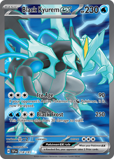 Black Kyurem ex 218/191 - Full Art Ultra Rare - Scarlet & Violet Surging Sparks