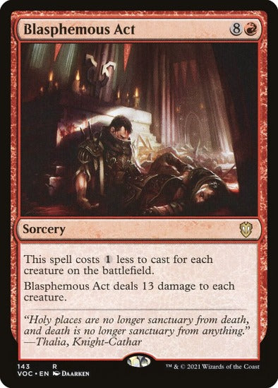 Blasphemous Act - Rare - Crimson Vow Commander