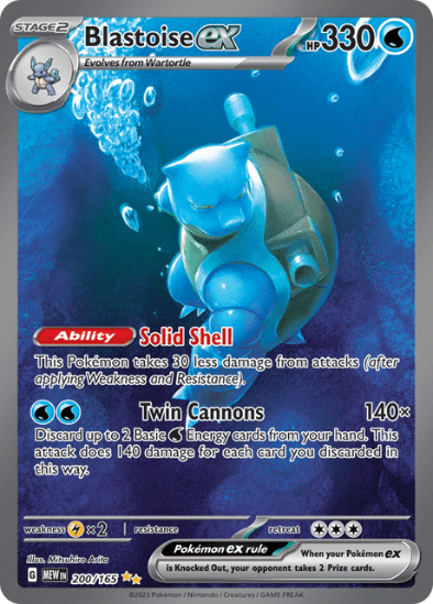 Blastoise ex 200/165 - Special Illustration Rare - Scarlet & Violet 151