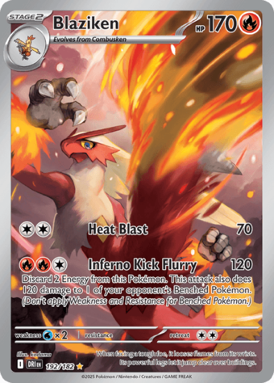 Blaziken 192/182 - Illustration Rare - Scarlet & Violet Destined Rivals