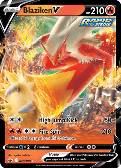 Blaziken V 020/198 - Ultra Rare - Sword & Shield Chilling Reign