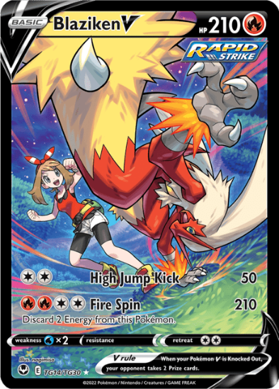Blaziken V TG14/TG30 - Full Art Ultra Rare - Silver Tempest
