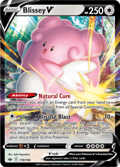 Blissey V 119/198 - Ultra Rare - Sword & Shield Chilling Reign