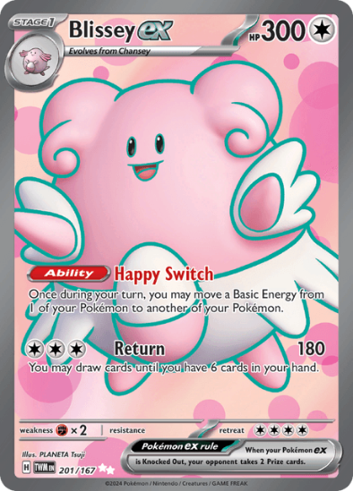 Blissey ex 201/167 - Full Art Ultra Rare - Scarlet & Violet Twilight Masquerade