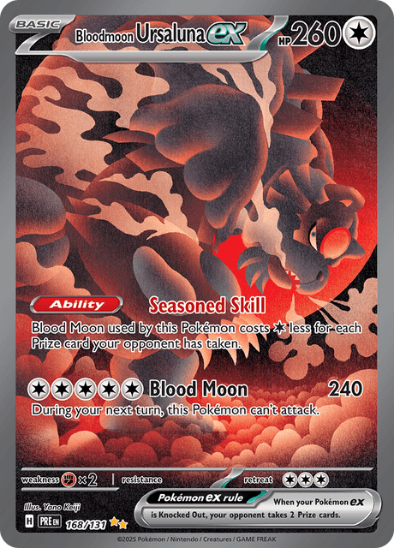 Bloodmoon Ursaluna ex 168/131 - Special Illustration Rare - Scarlet & Violet: Prismatic Evolutions