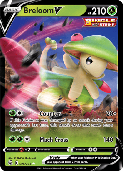 Breloom V 006/264 - Full Art Ultra Rare - Fusion Strike