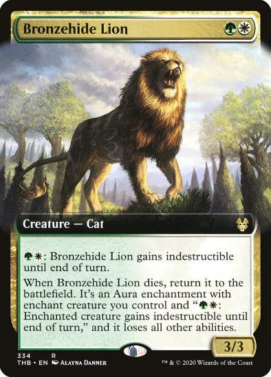 Bronzehide Lion - Extended Art Rare - Theros Beyond Death