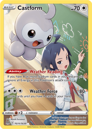 Castform TG11/TG30 - Trainer Gallery Holo Rare - Lost Origin