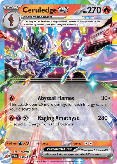 Ceruledge ex 036/191 - Ultra Rare - Scarlet & Violet Surging Sparks
