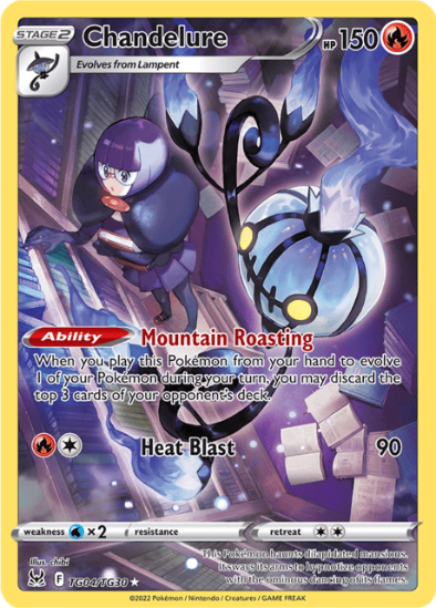 Chandelure TG04/TG30 - Trainer Gallery Holo Rare - Lost Origin