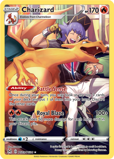 Charizard TG03/TG30 - Trainer Gallery Holo Rare - Lost Origin