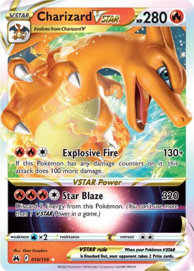 Charizard VStar 019/159 - Full Art Ultra Rare - Crown Zenith