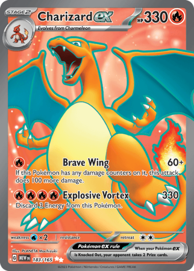 Charizard ex 183/165 - Full Art Ultra Rare - Scarlet & Violet 151