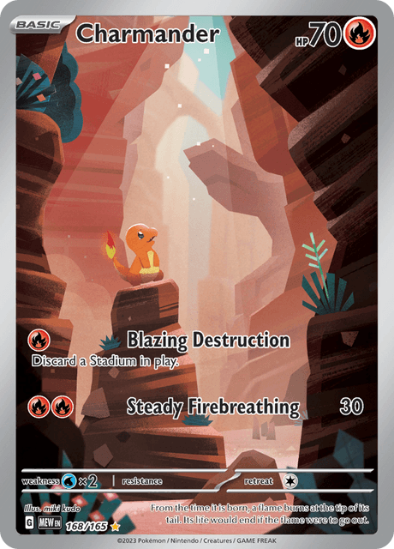 Charmander 168/165 - Illustration Rare - Scarlet & Violet 151