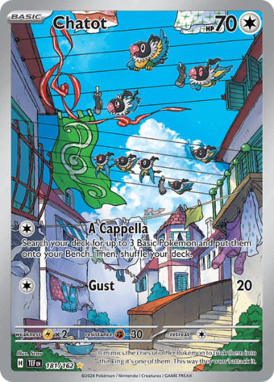 Chatot 181/162 - Illustration Rare - Scarlet & Violet Temporal Forces