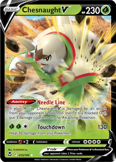 Chesnaught V 015/195 - Ultra Rare - Silver Tempest