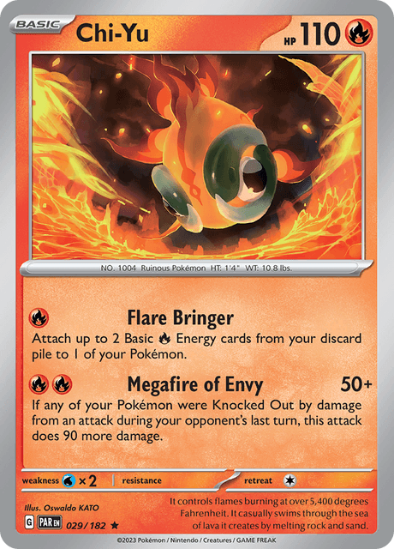 Chi-Yu 029/182 - Non Holo Rare - Scarlet & Violet Paradox Rift
