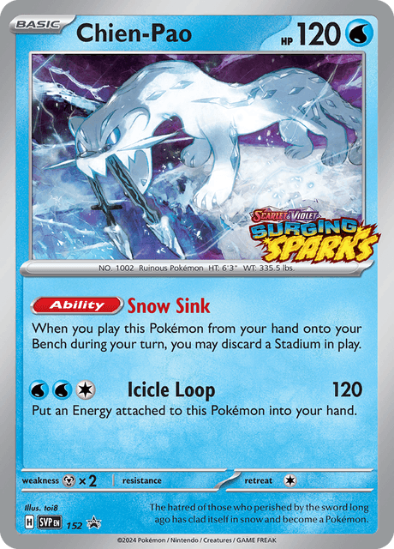 Chien-Pao SVP 152 - Prerelease Holo Rare - Surging Sparks Black Star Promo