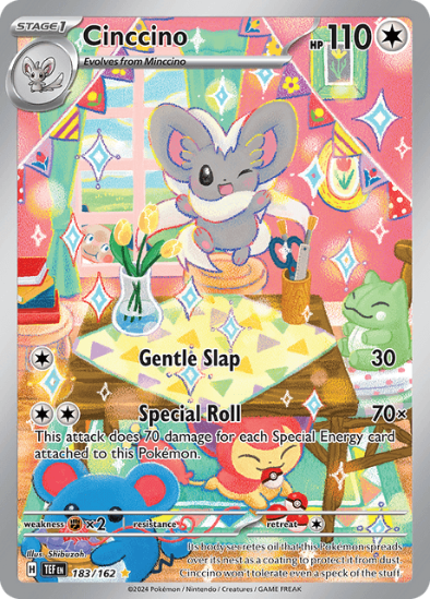 Cinccino 183/162 - Illustration Rare - Scarlet & Violet Temporal Forces