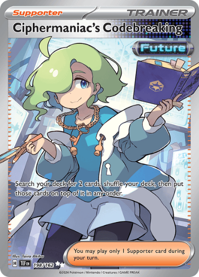 Ciphermaniac's Codebreaking 198/162 - Full Art Ultra Rare - Scarlet & Violet Temporal Forces