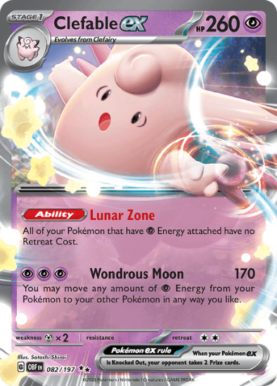 Clefable ex 082/197 - Ultra Rare - Scarlet & Violet Obsidian Flames