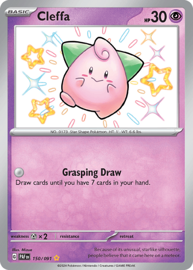 Cleffa 150/091 - Shiny Rare - Scarlet & Violet Paldean Fates