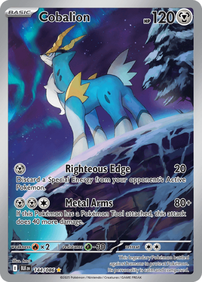 Cobalion 144/086 - Illustration Rare - Scarlet & Violet: Black Bolt