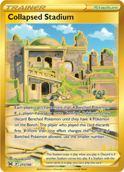 Collapsed Stadium 215/196 - Gold Secret Rare - Lost Origin