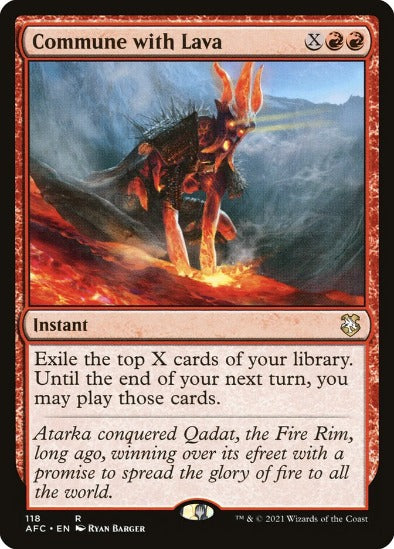 Commune with Lava - Rare - Forgotten Realms Commander
