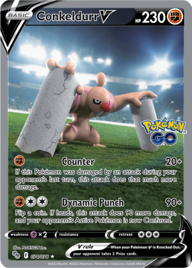 Conkeldurr V 074/079 - Full Art Ultra Rare - Pokémon GO