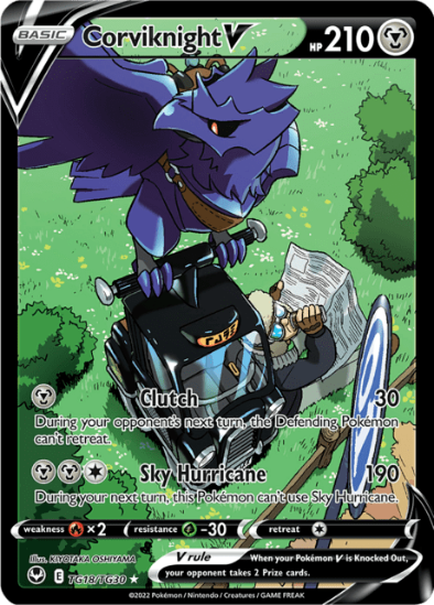 Corviknight V TG18/TG30 - Full Art Ultra Rare - Silver Tempest