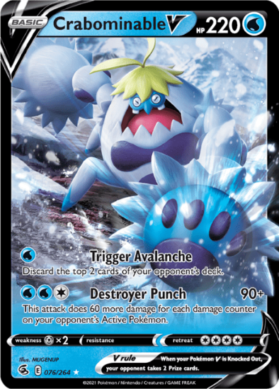 Crabominable V 076/264 - Full Art Ultra Rare - Fusion Strike