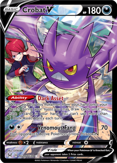 Crobat V TG20/TG30 - Trainer Gallery Ultra Rare - Lost Origin