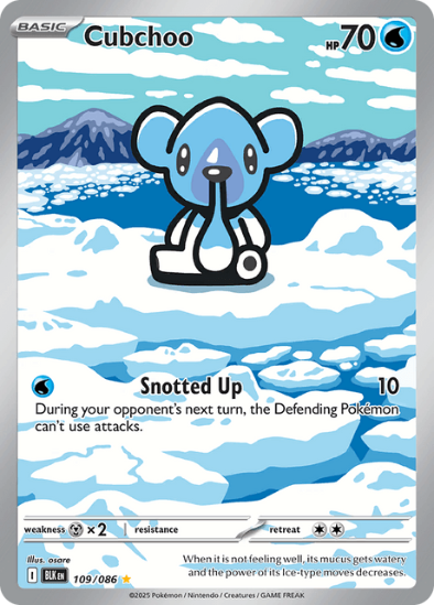 Cubchoo 109/086 - Illustration Rare - Scarlet & Violet: Black Bolt